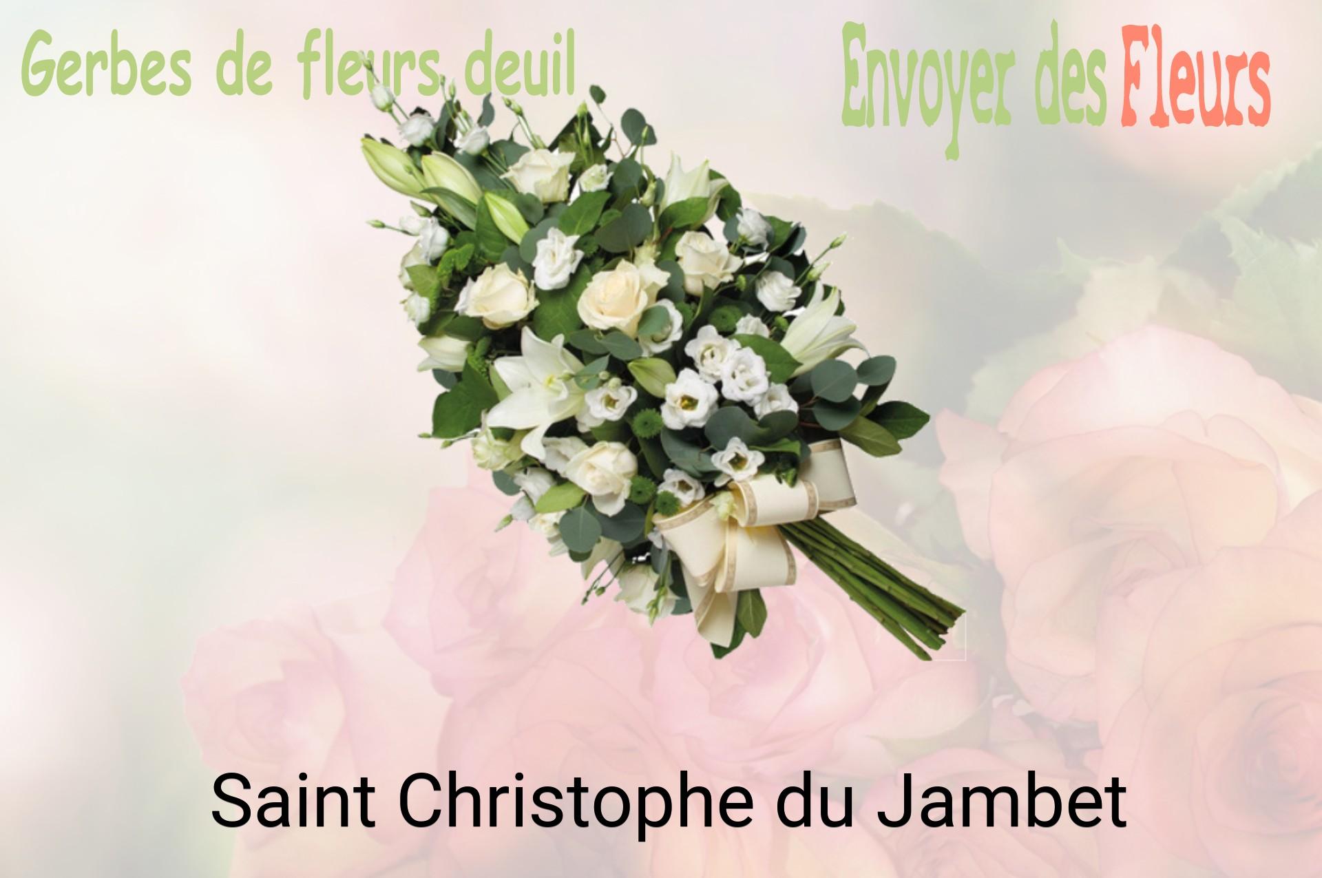 Gerbe de fleurs de deuil livrée à Saint-Christophe-du-Jambet